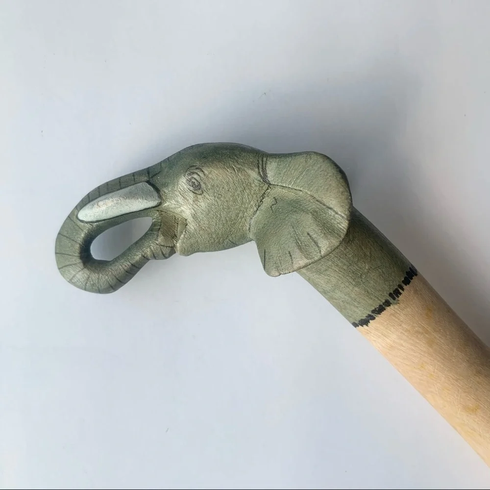 Hand Carved Elephant Wooden Spoon
